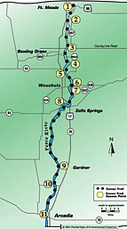 Canoe map for Peace River