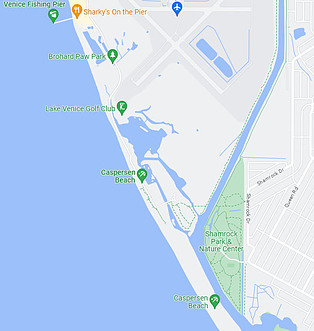 Vencie Beach Florida Map
